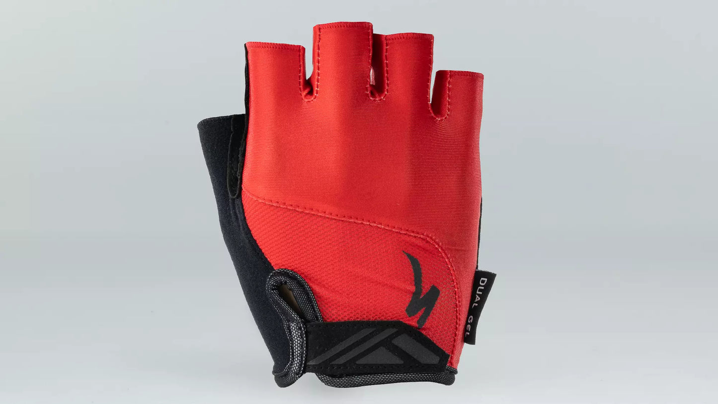 Men's Body Geometry Dual-Gel Short Finger Gloves Red