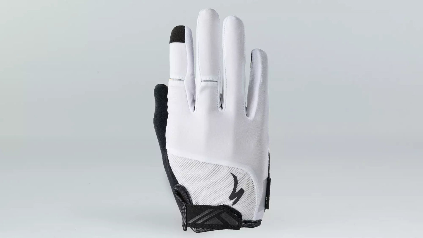 Men's Body Geometry Dual-Gel Long Finger Gloves White