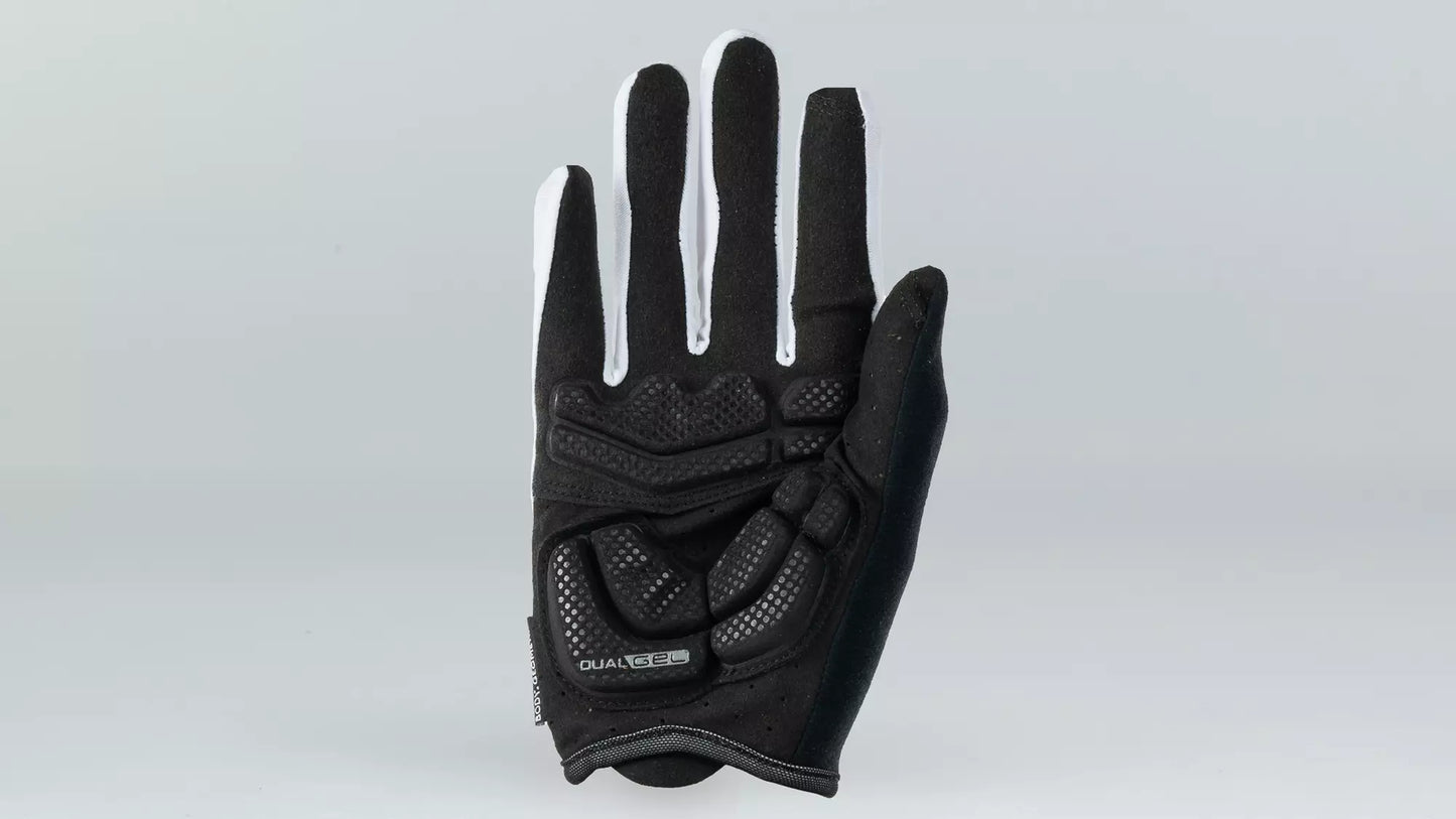 Men's Body Geometry Dual-Gel Long Finger Gloves White