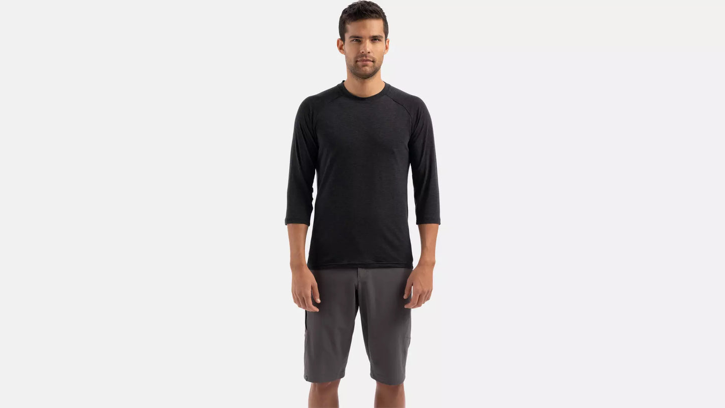 Men's Enduro drirelease® Merino 3/4 Jersey - BLK