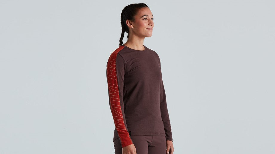 Trail-Series Jersey LS WMN - Cast Umber