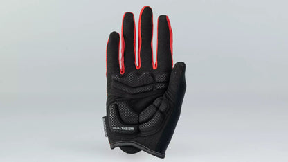 Men's Body Geometry Dual-Gel Long Finger Gloves Red